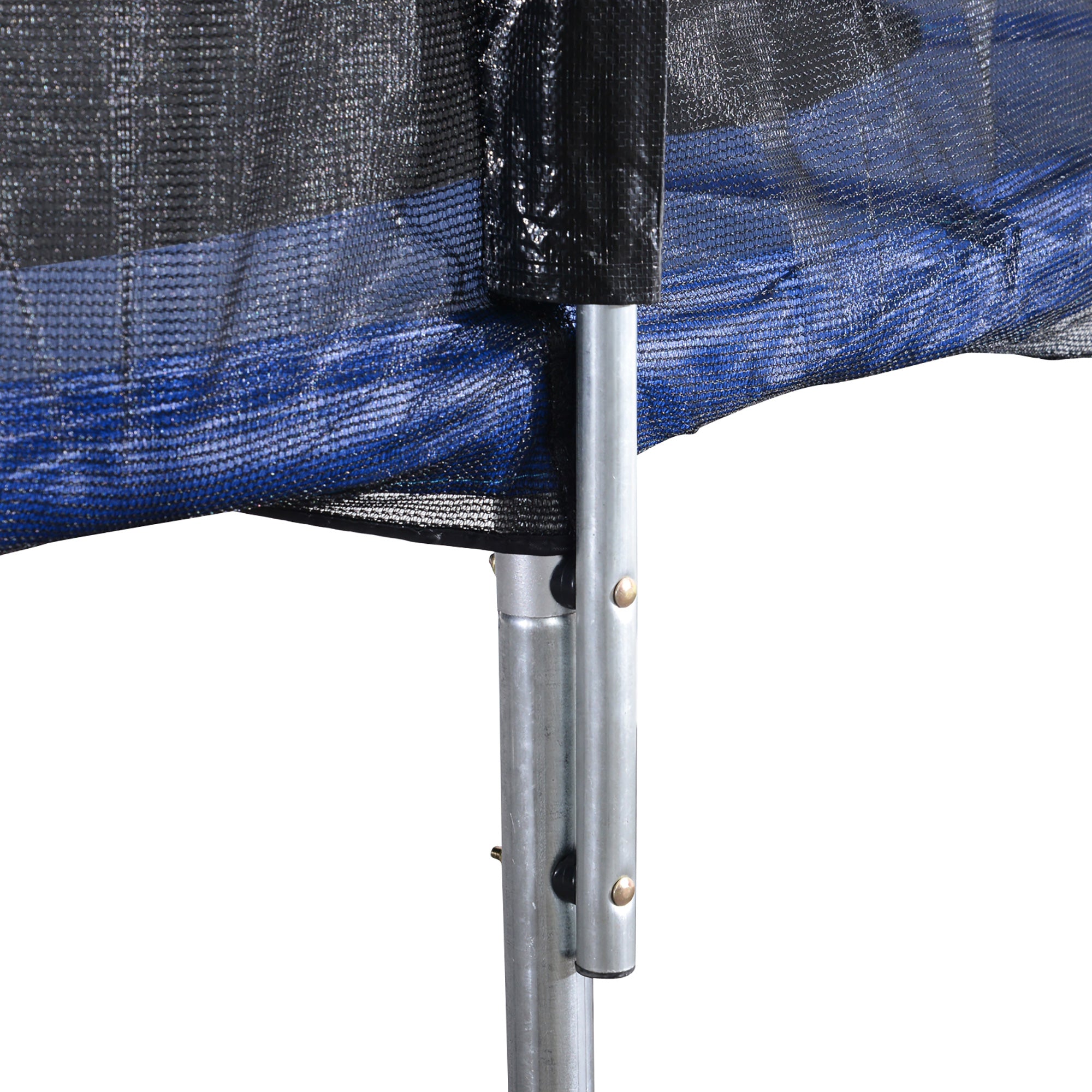 Trampolim de Jardim Φ244cm Azul para Crianças e Adultos com Rede de Segurança e Escada