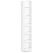 Armário Alto de Casa de Banho Giratório Branco 36x36x171 cm