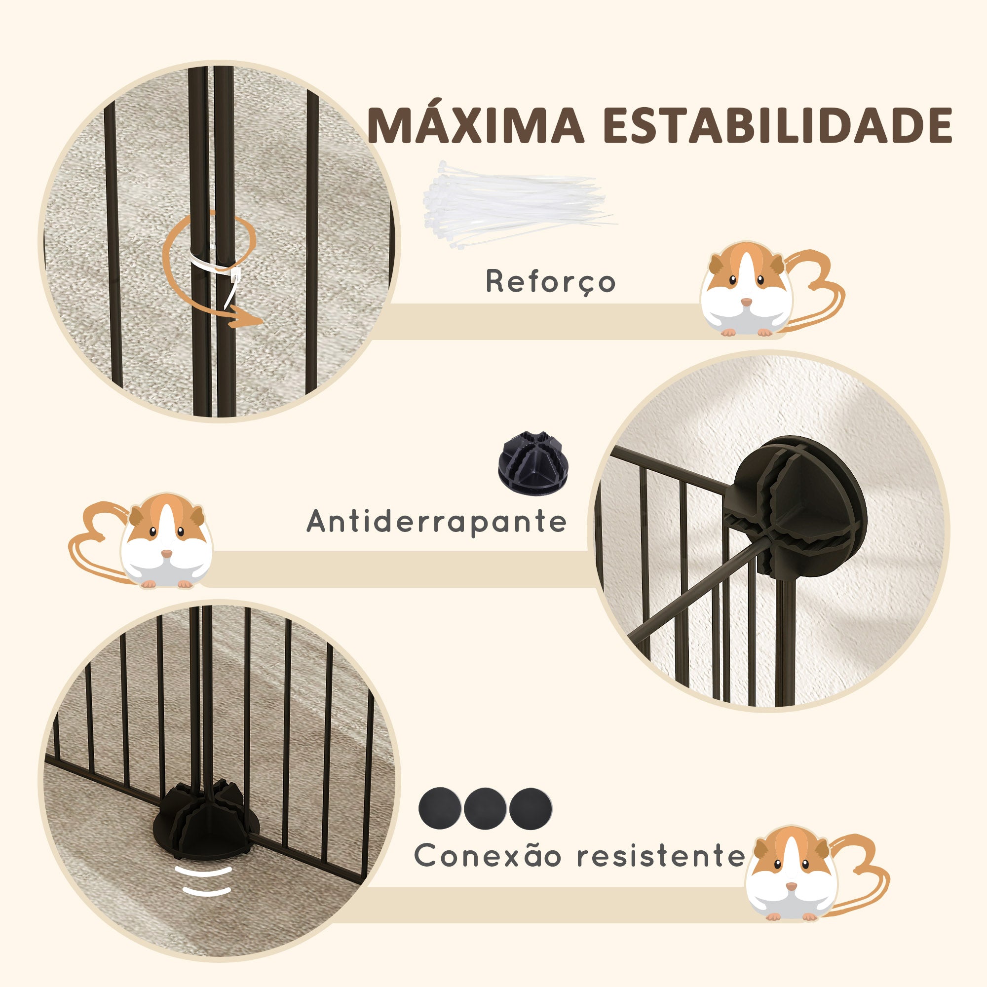 Recinto Metálico para Animais de Estimação 140x70x35 cm Preto