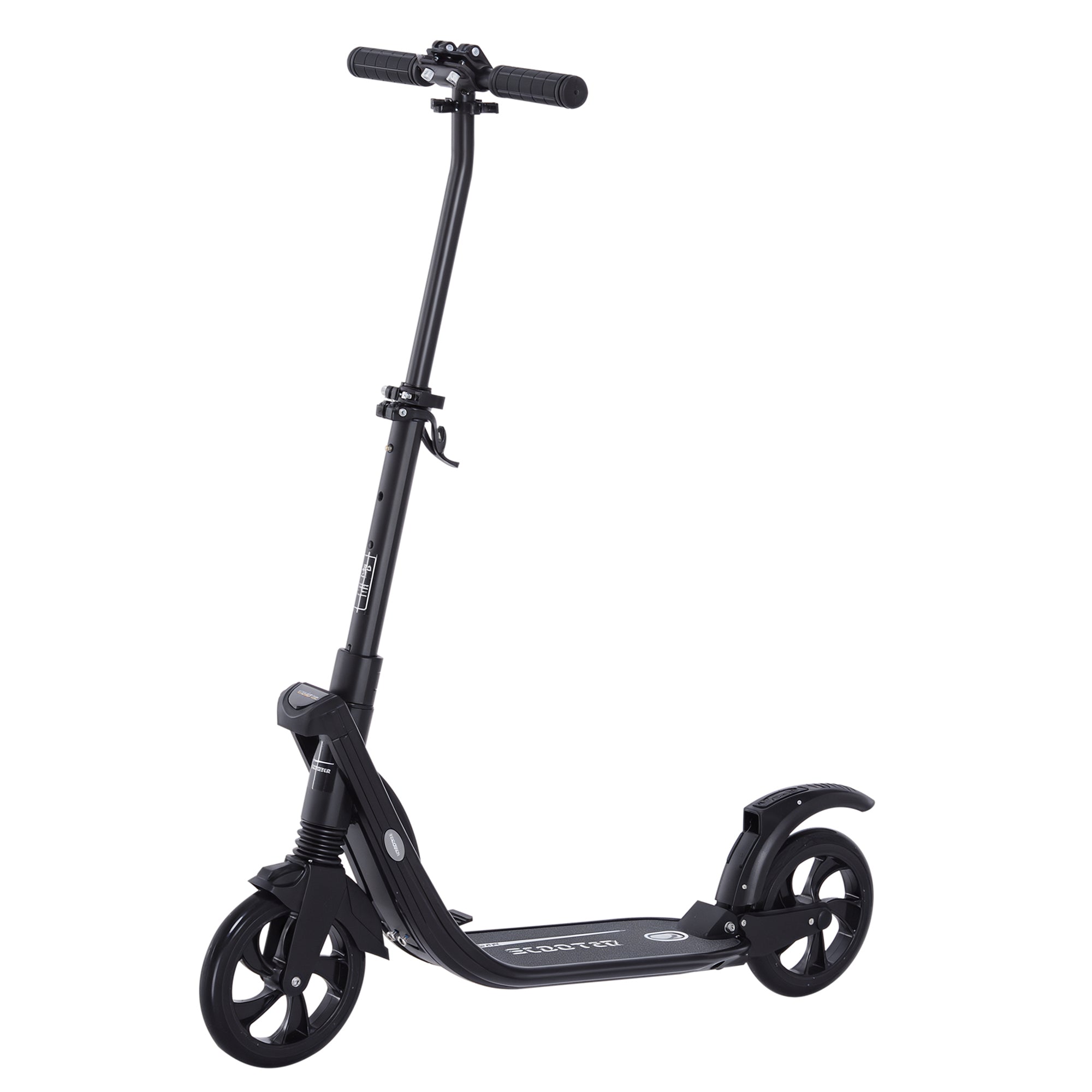 Trotinete Dobrável para Adultos e Crianças - 93,5x38x105cm - Cor Preto