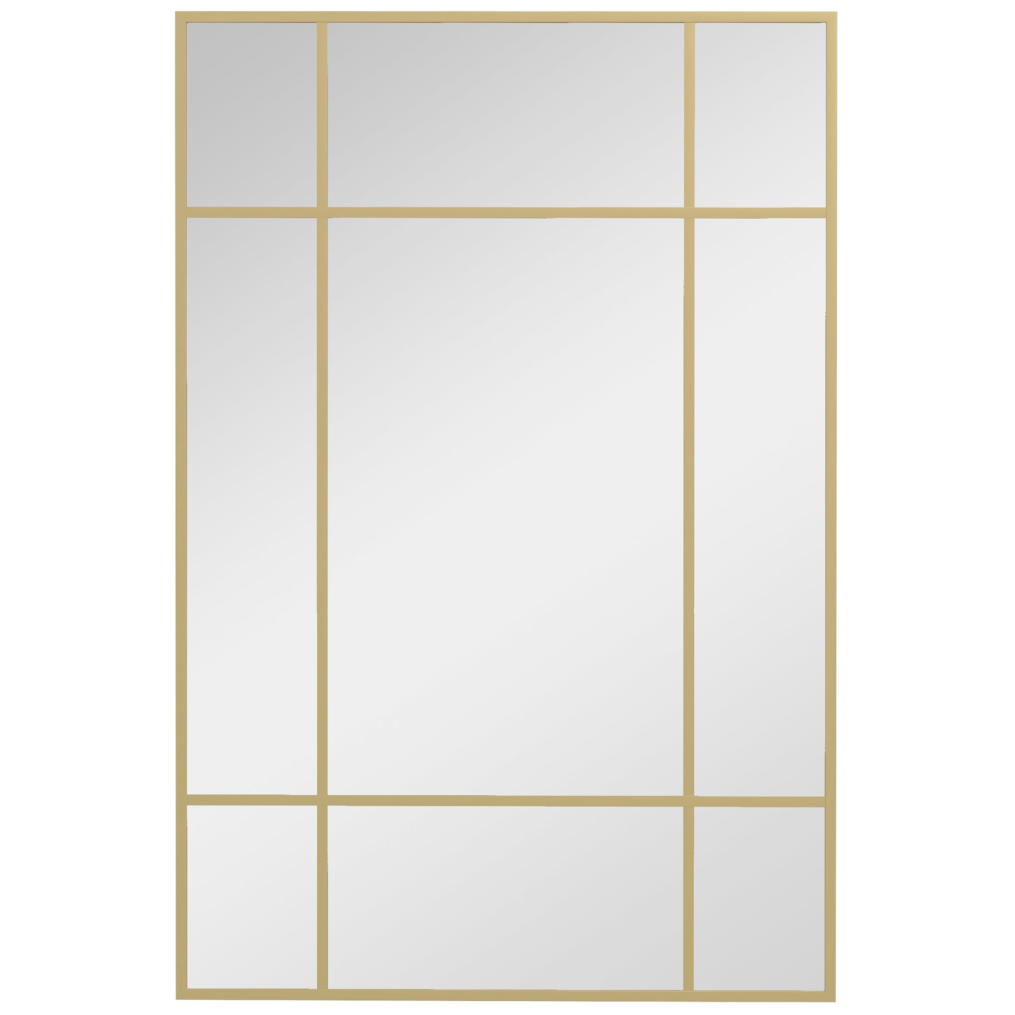 Espelho Decorativo Estilo Janela 90x60 cm - Cor Ouro