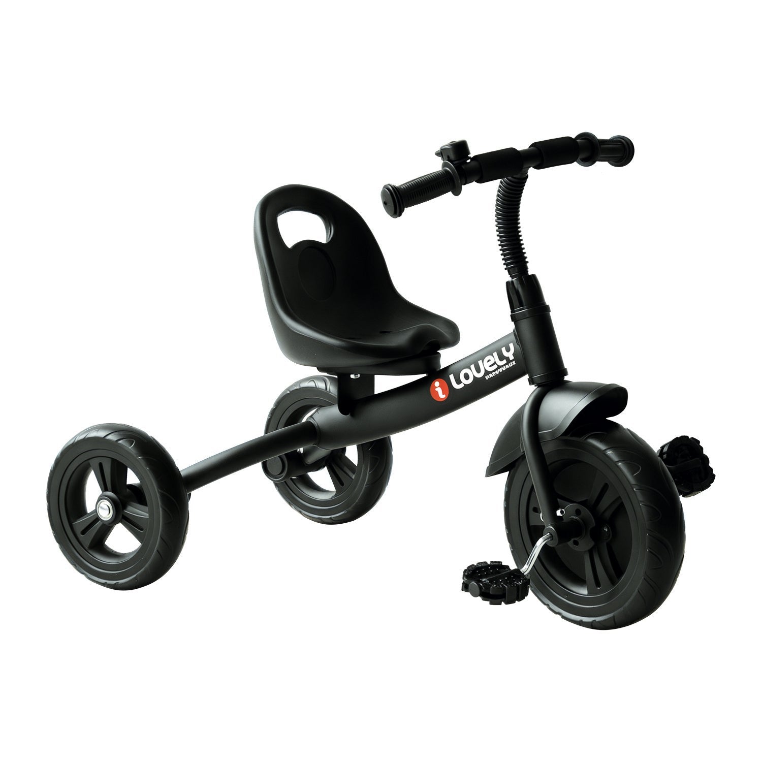Triciclo Infantil Preto 79x50,5x58 cm com Protetor de Segurança e Campainha