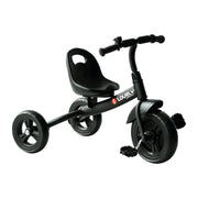 Triciclo Infantil Preto 79x50,5x58 cm com Protetor de Segurança e Campainha