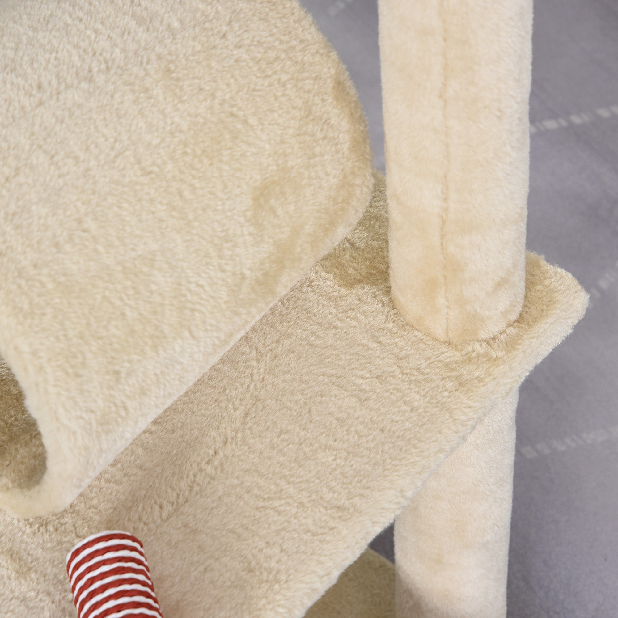 Torre de Escalada para Gatos com Cama Redonda Bege 40x40x121 cm