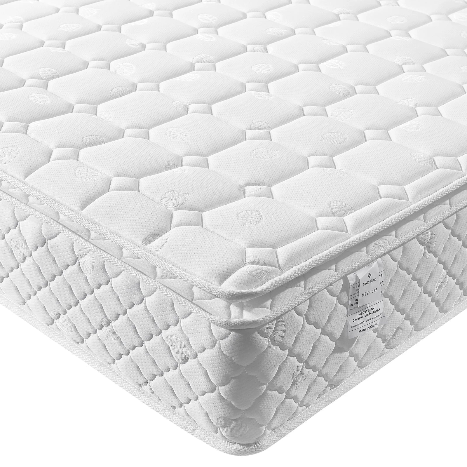 Colchão de Molas Ensacadas Rosahqnda – 160x200 cm – Certificado Oeko-Tex – 7 Zonas Ergonómicas – Altura 25 cm – Branco