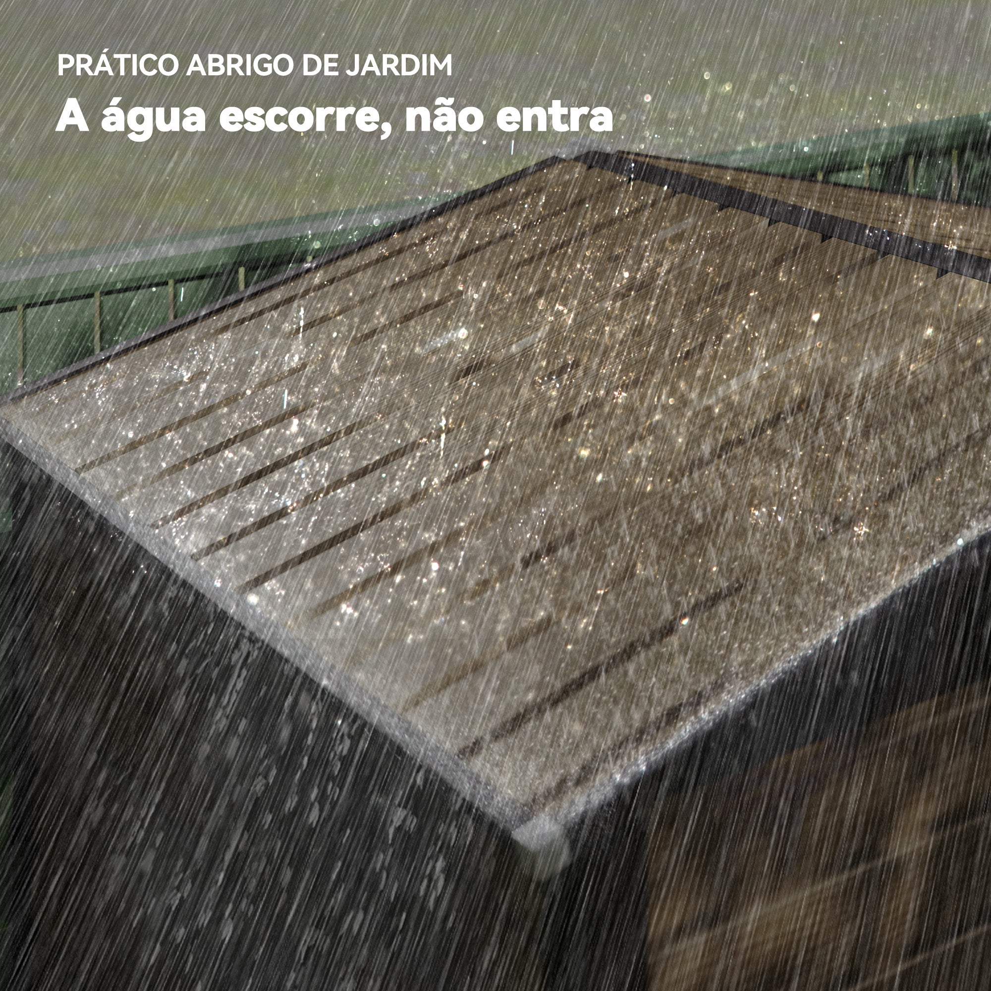 Abrigo de Jardim Carvalho 190x132x187 cm - Armazenamento e Ventilação