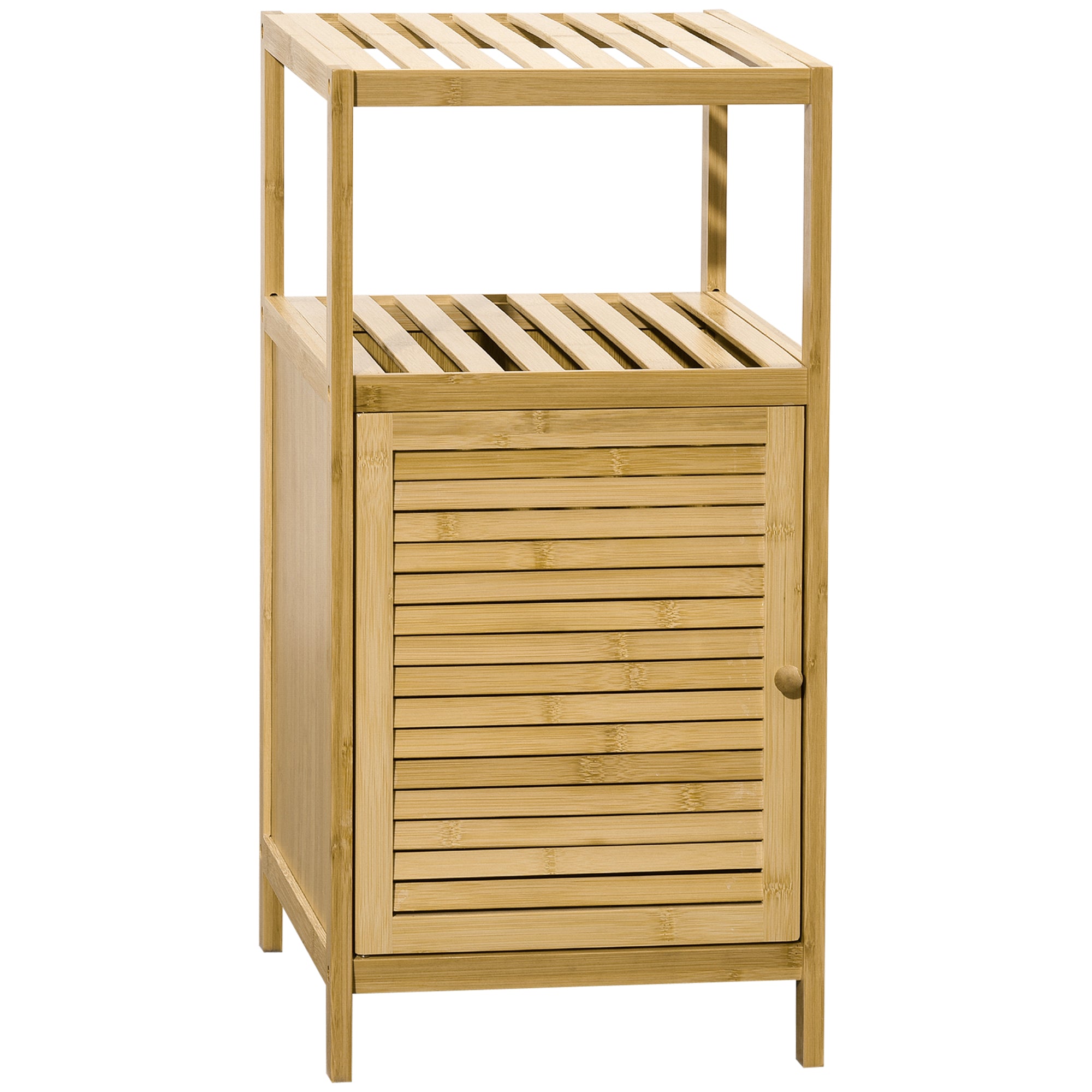 Estante Casa de Banho em Bambu Cor de Madeira Natural 33x36,5x67 cm