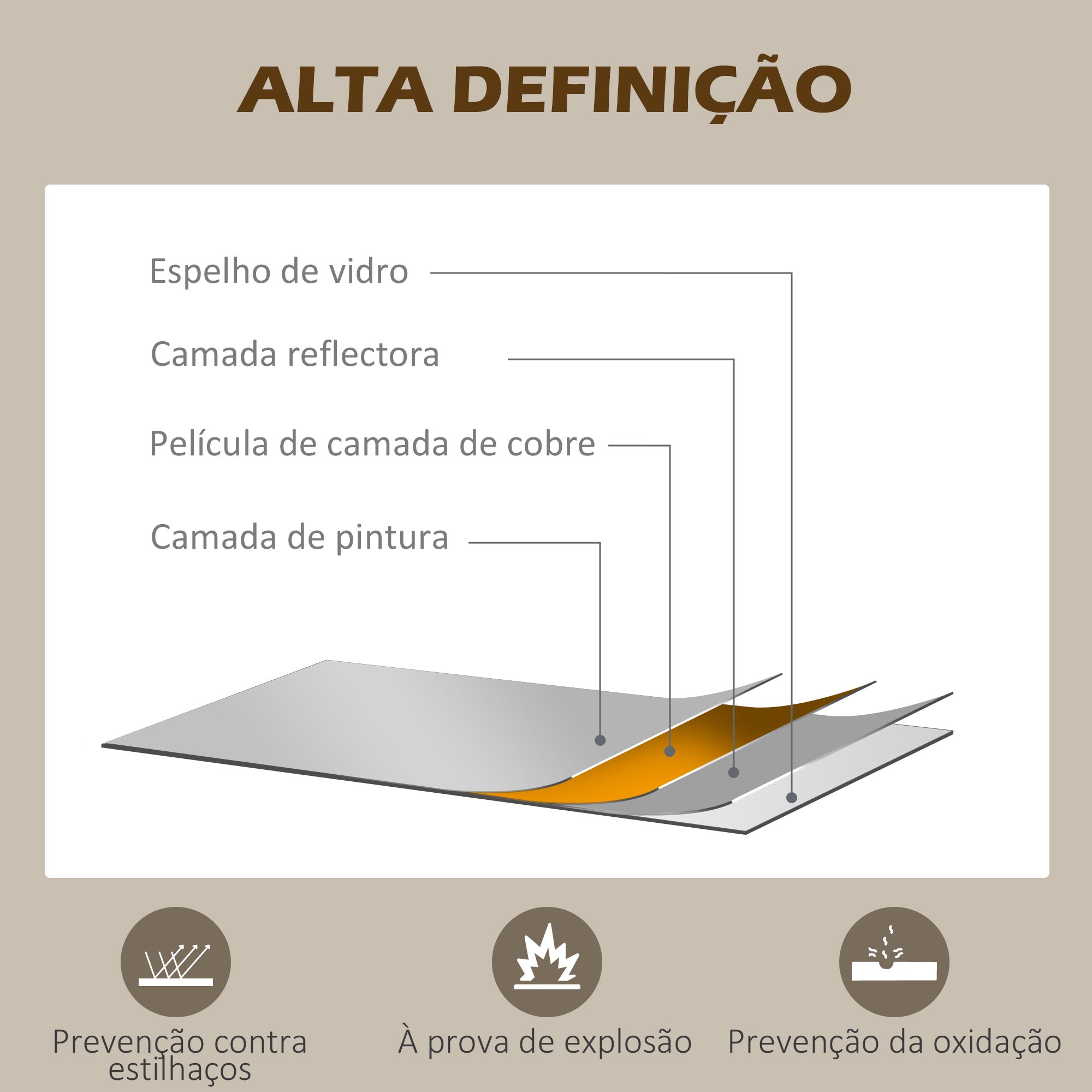 Espelho de Parede 65x110 cm Preto - Decoração Moderna para Sala de Estar