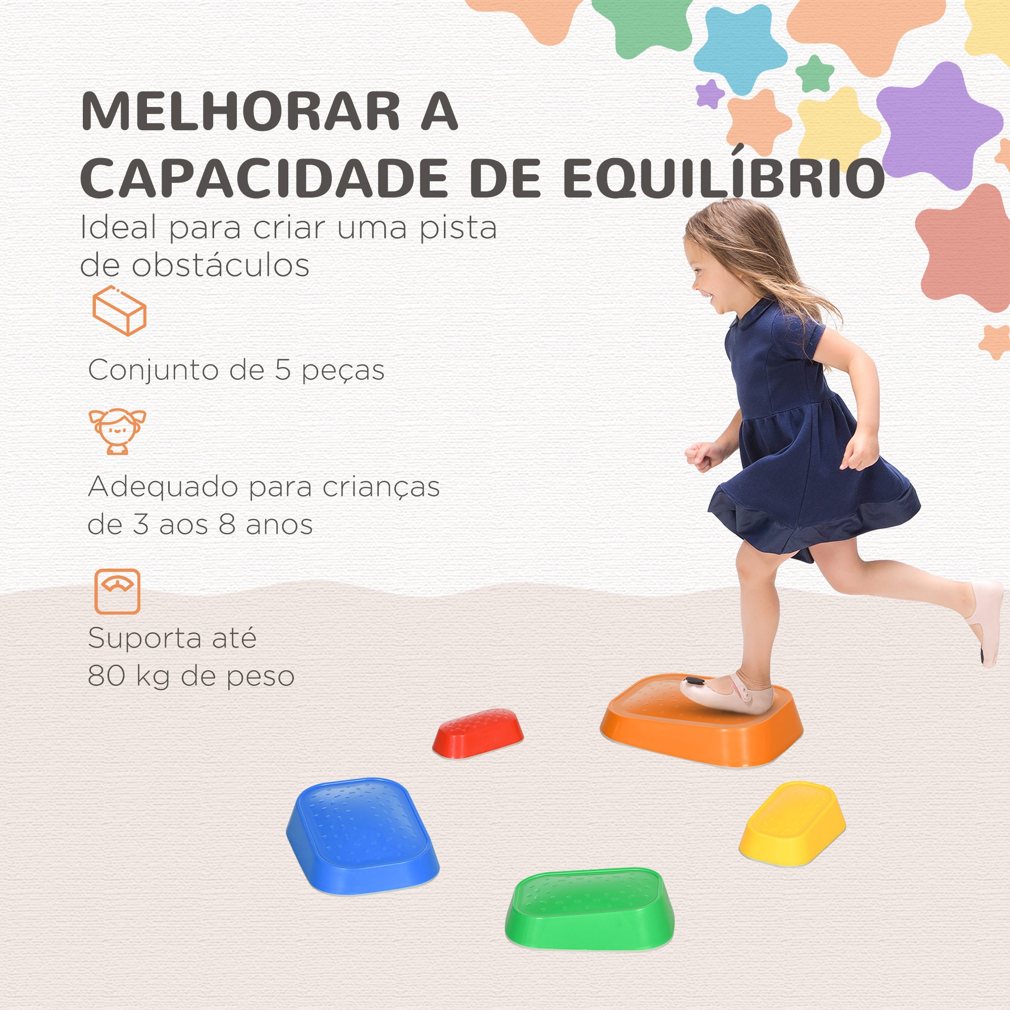 Conjunto de Equilíbrio para Crianças Multicor 36x27,5x31 cm