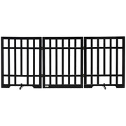 Barreira de Segurança Dobrável para Cães 181x35x76cm - Cor Preto