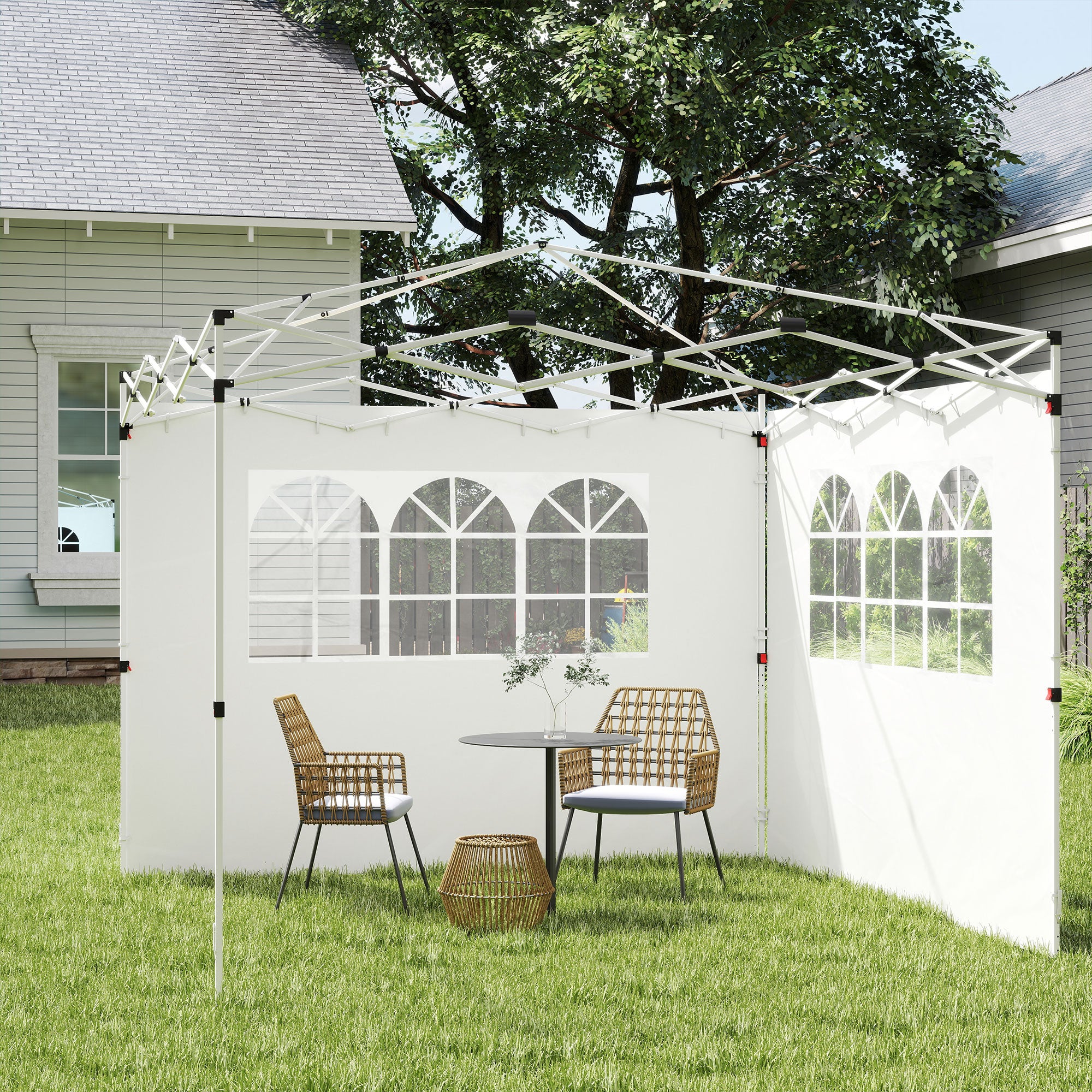 Paredes Laterais para Tenda 300x200 cm Branco
