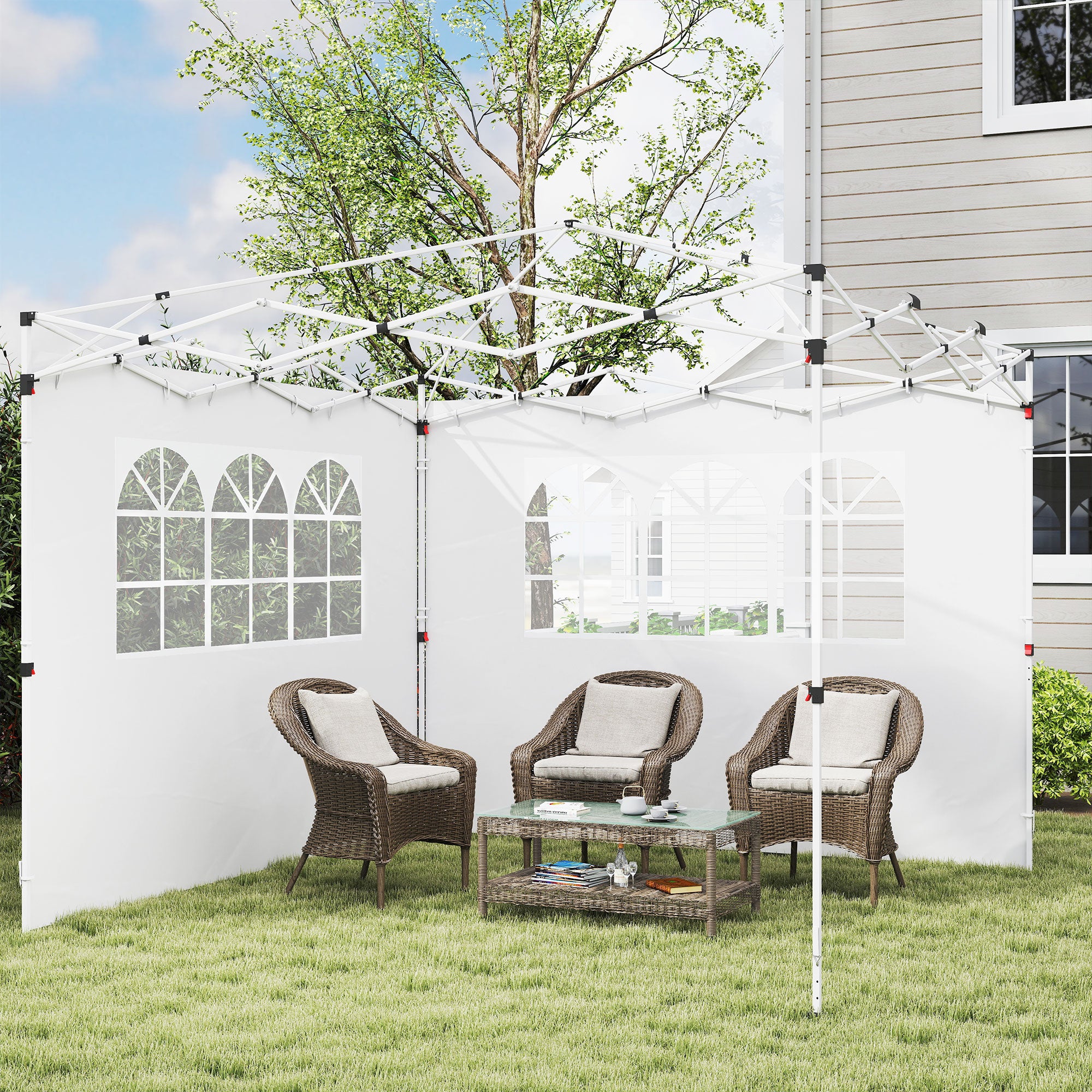 Paredes Laterais para Tenda 300x200 cm Branco