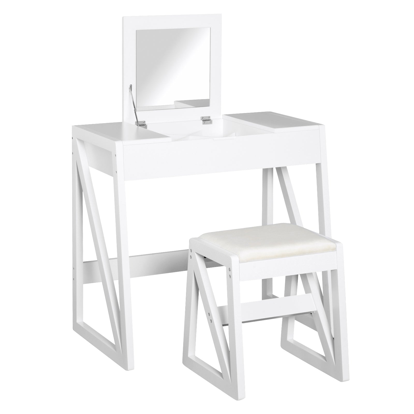 Tocador Mesa para Maquilhagem 80x50x76cm Branco