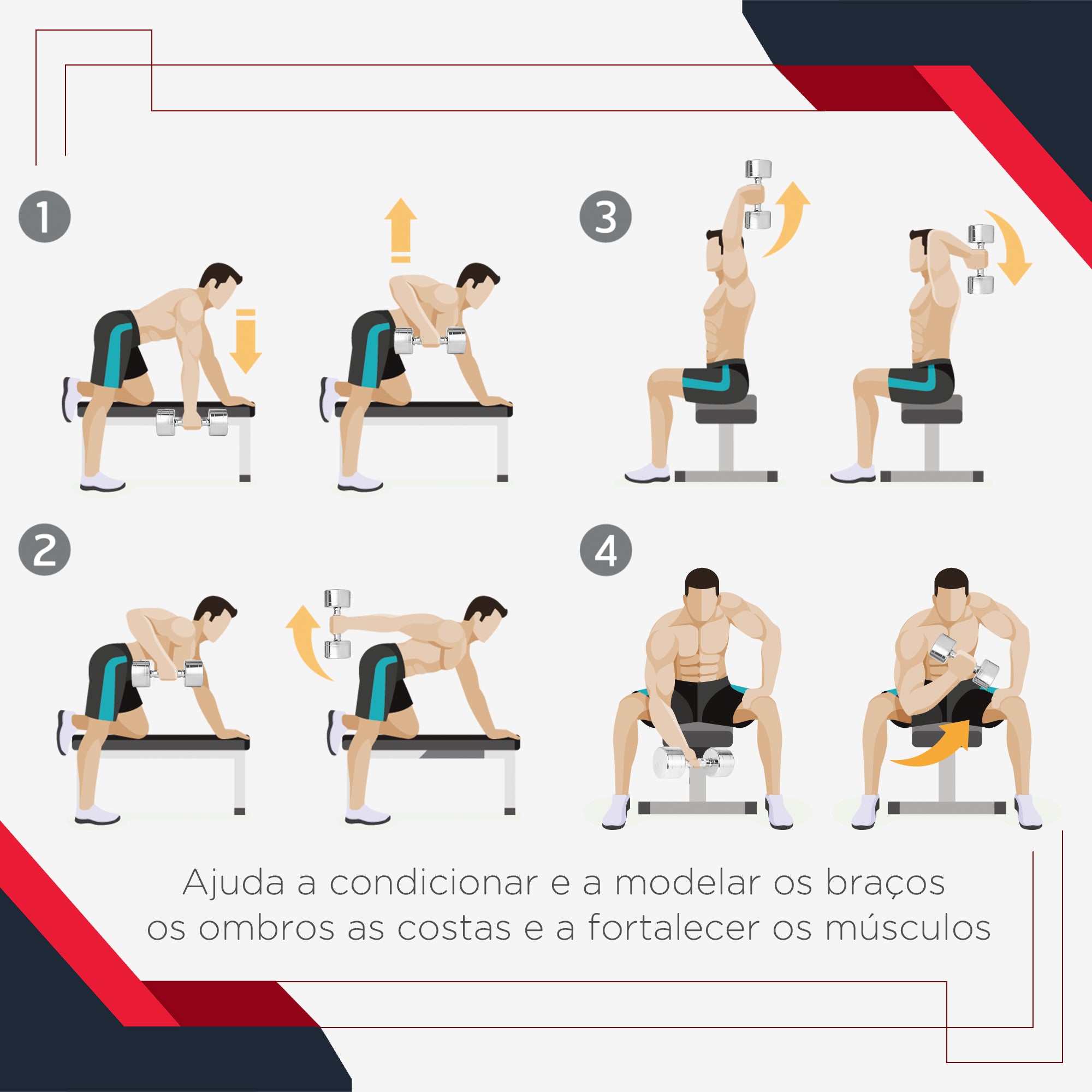 Conjunto de Halteres – 30,5x12,7 cm – Preto – Metal