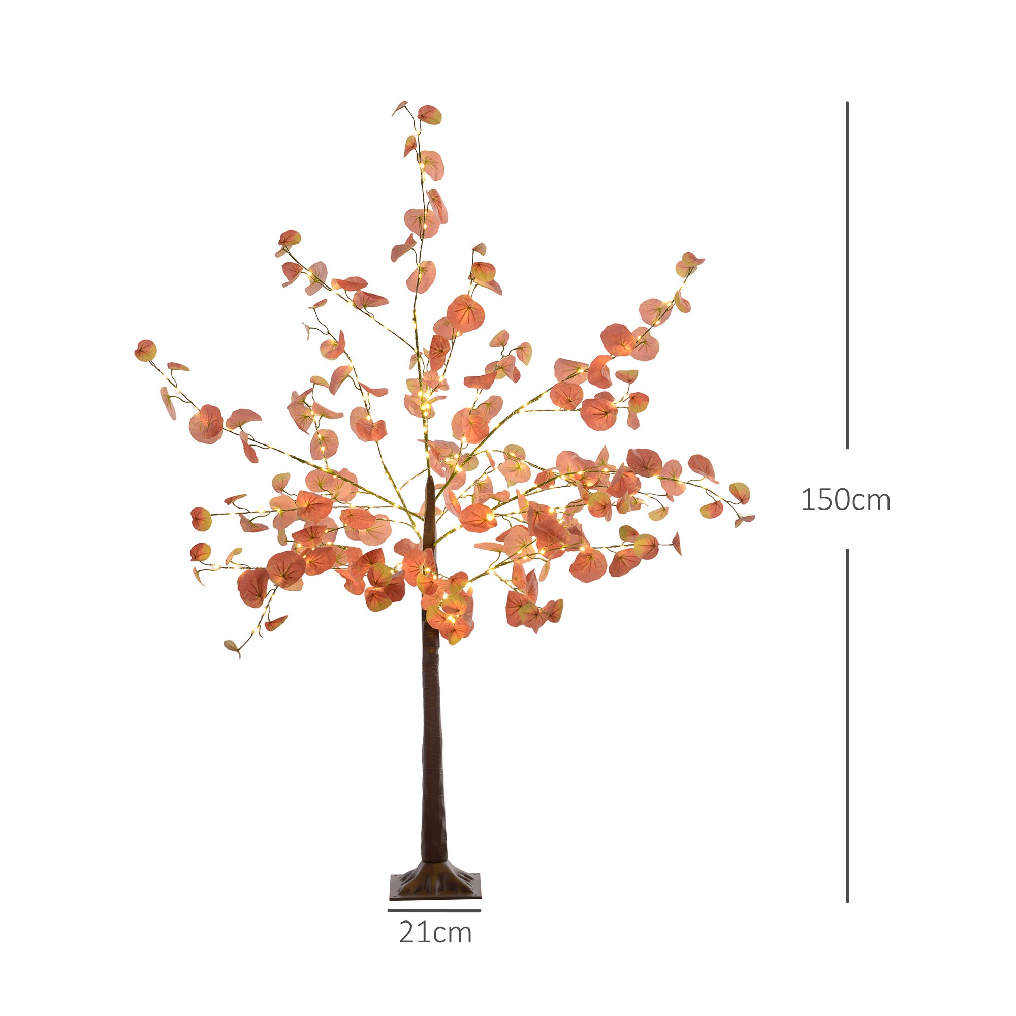 Árvore Artificial de Eucalipto 150 cm Laranja e Marrom