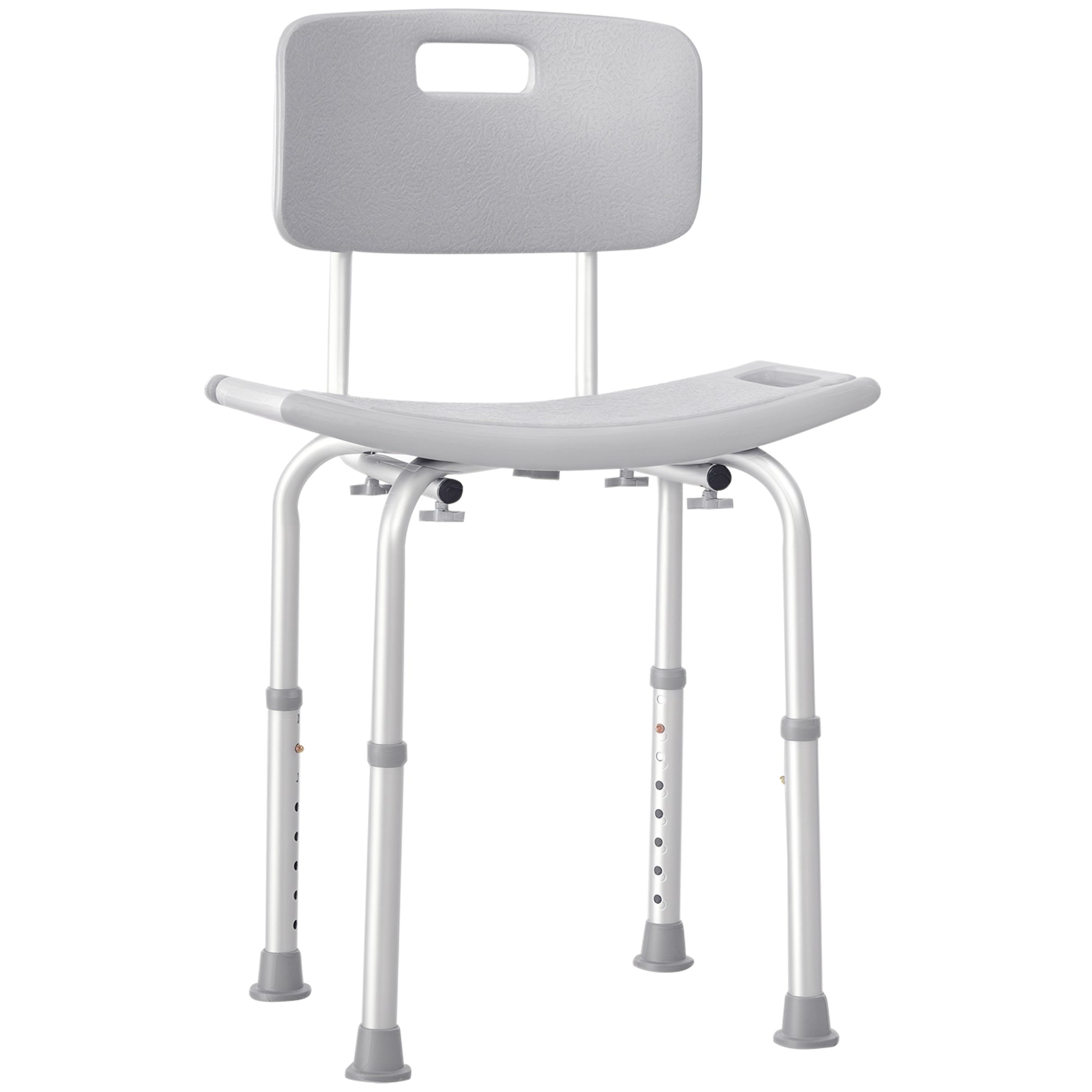 Cadeira de Banho Antiderrapante Cinza Claro 50,6x43x71-88 cm