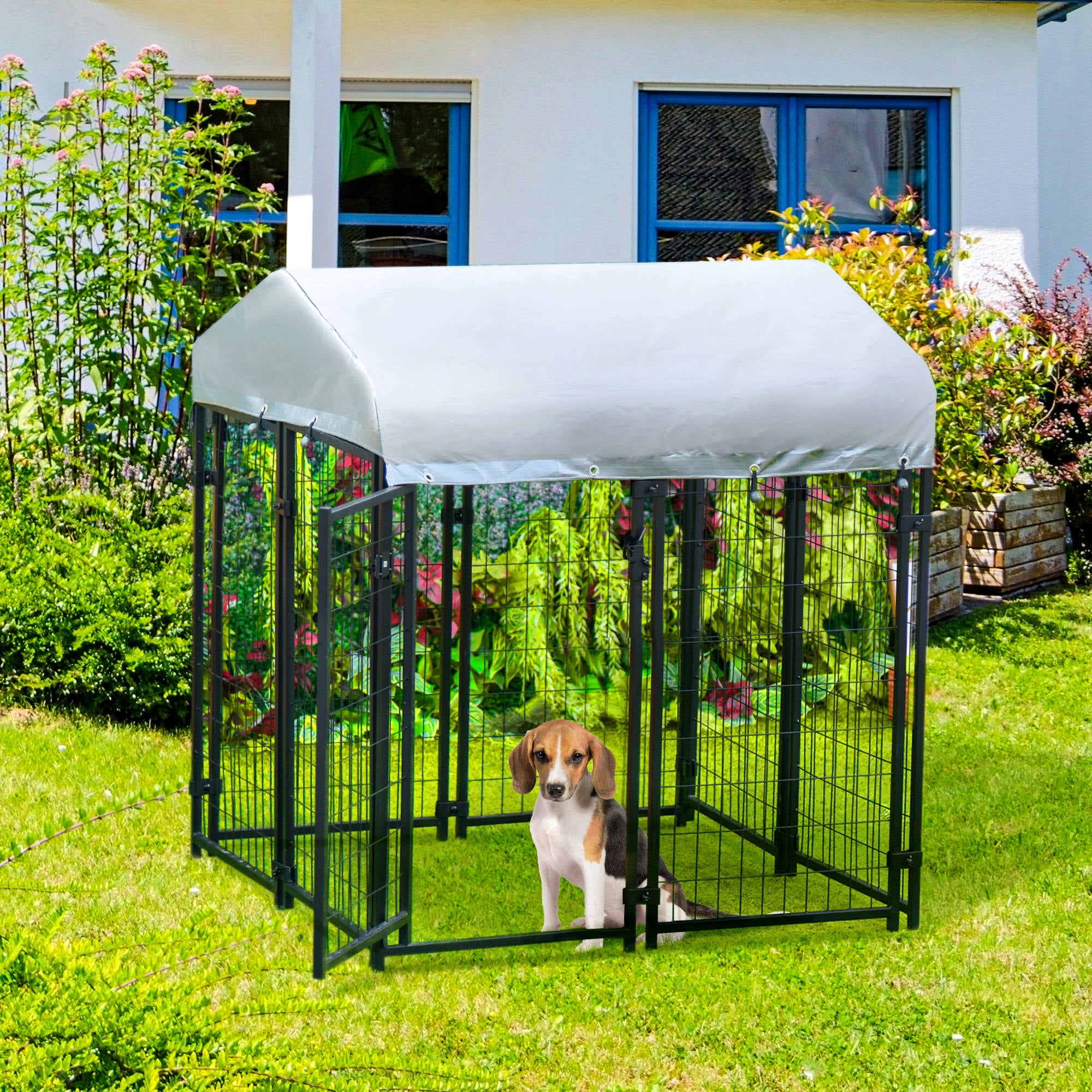 Parque para Animais de Estimação 120x120x138cm - Cor Preto