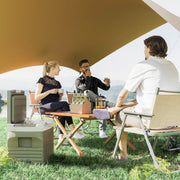 Geleira Portátil Elétrica 30L - Cinzento e Verde 61x39x41,5 cm