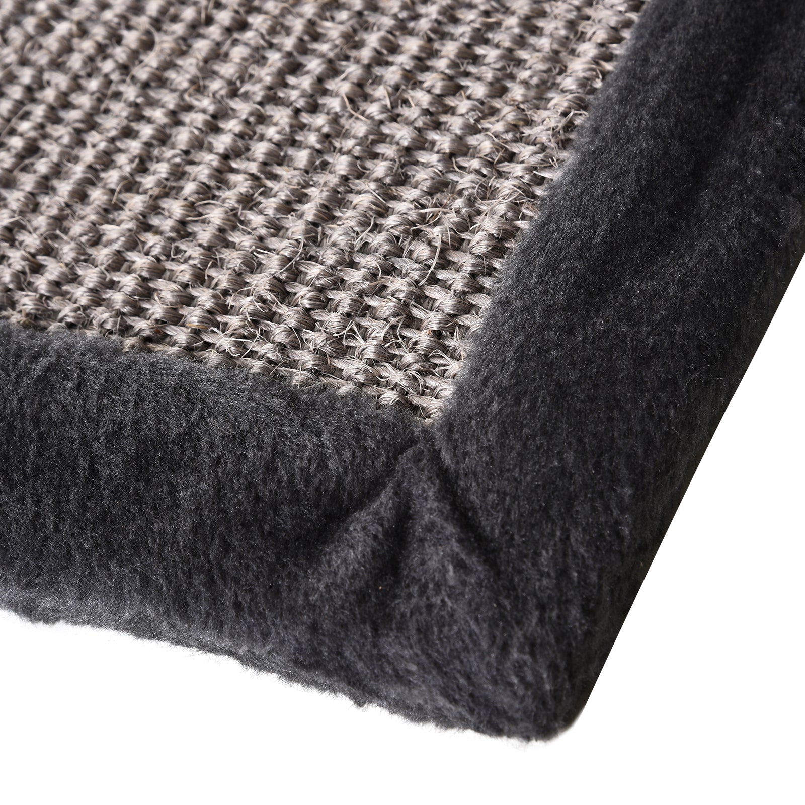Arranhador para Gatos com Rolo de Sisal 45x25x16 cm - Cinza e Branco