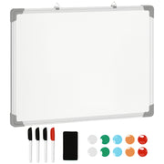 Quadro Magnético Branco 60x45cm com Estrutura de Liga de Alumínio