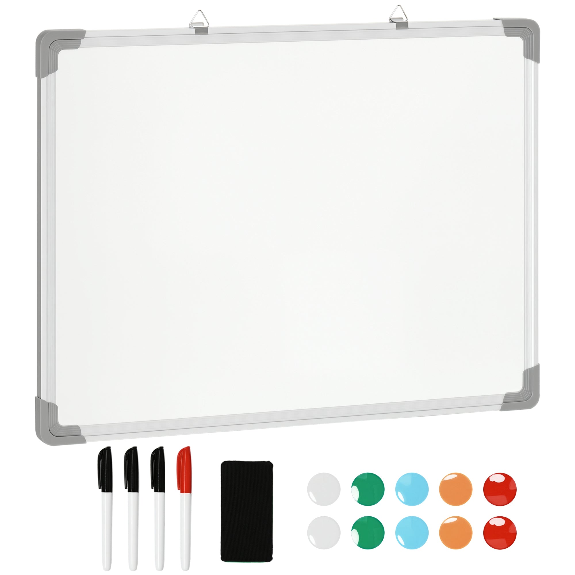 Quadro Magnético Branco 60x45cm com Estrutura de Liga de Alumínio