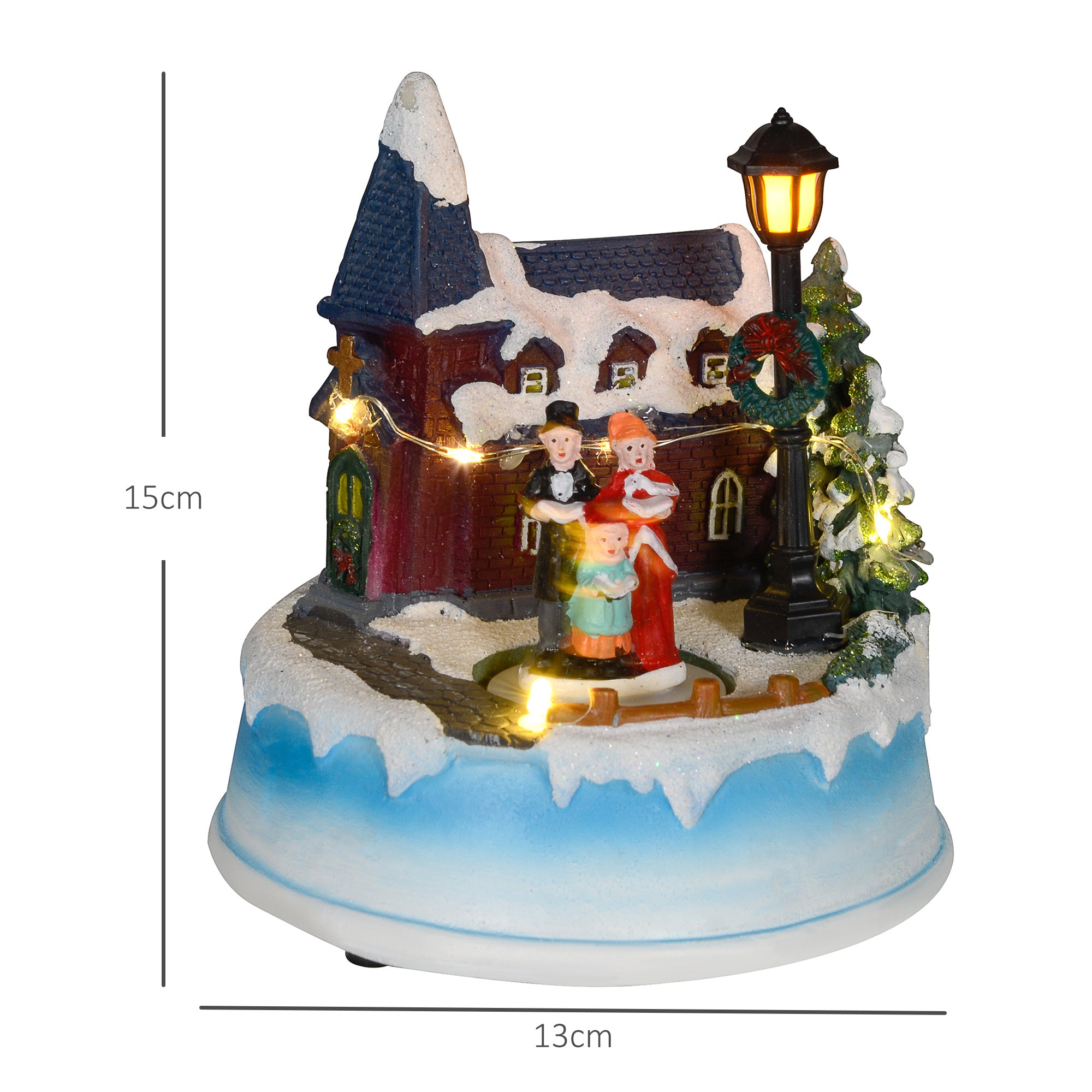 Cena de Natal Multicor – 13x13x15 cm – resina