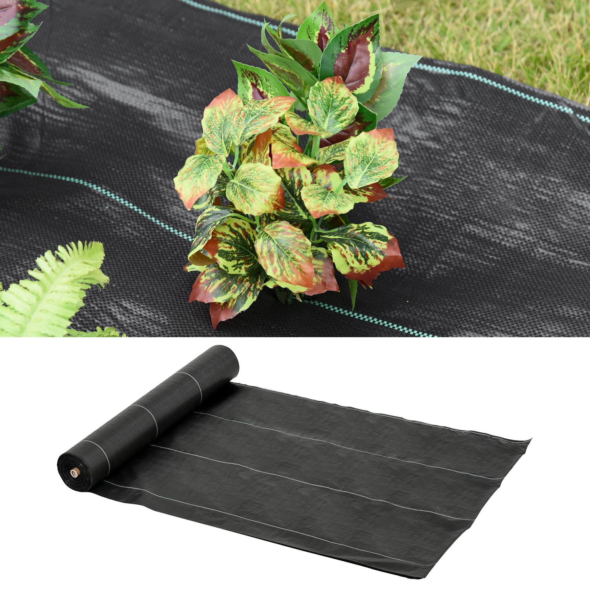 Malha Geotêxtil Preto 2x50 m - Materiais de Jardim