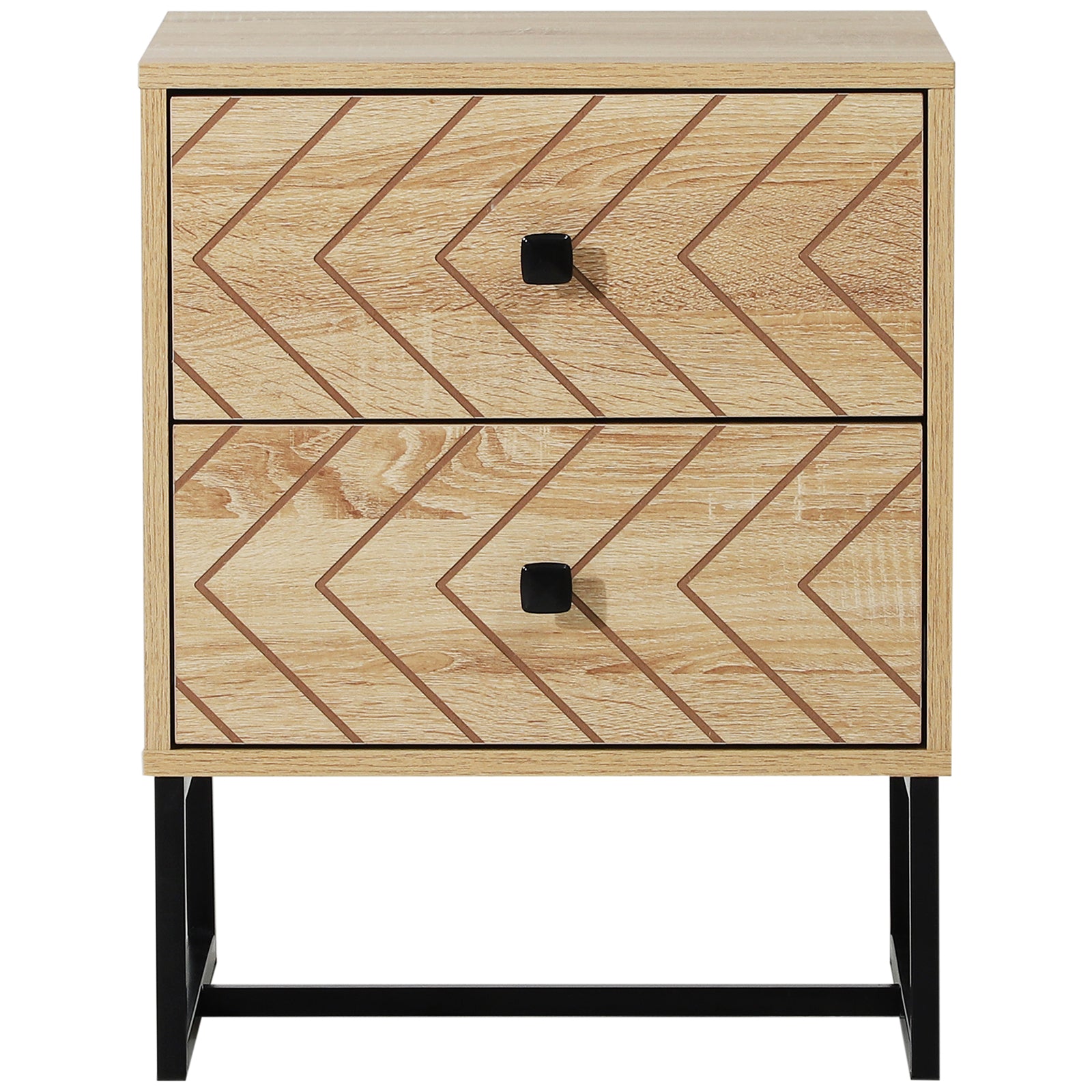 Cômoda de Madeira da Mesa de Cabeceira 48x39,5x60 cm - Cor Natural