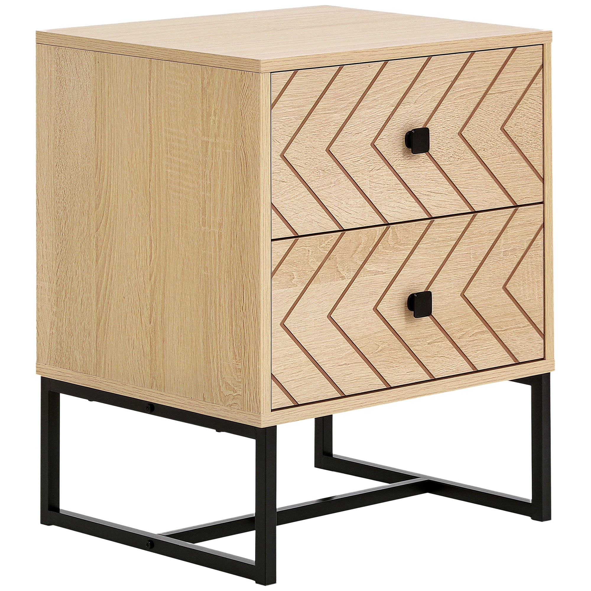 Cômoda de Madeira da Mesa de Cabeceira 48x39,5x60 cm - Cor Natural
