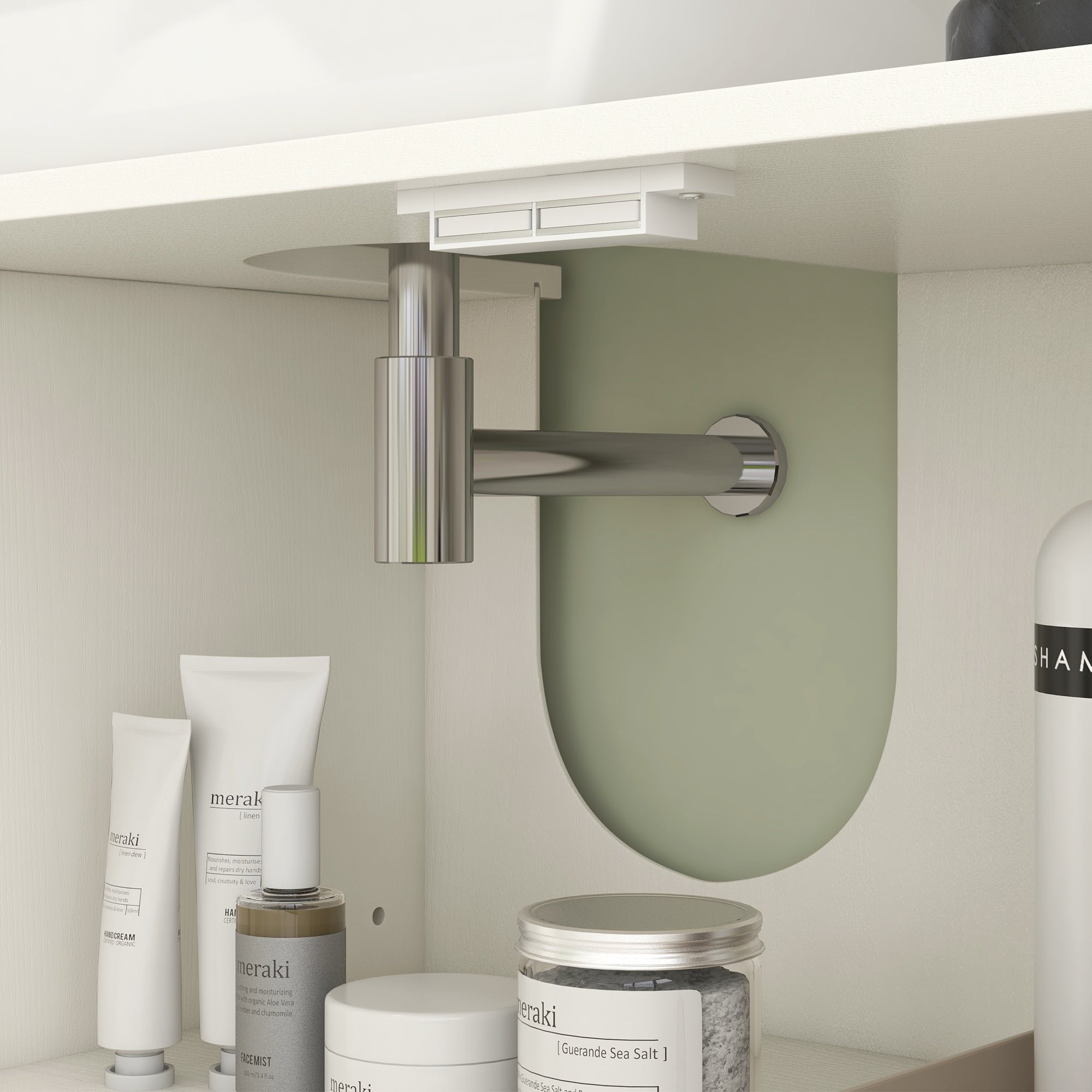 Móvel para Lavatório Suspenso Moderno – 90x30x63 cm – Creme Branco – MDF