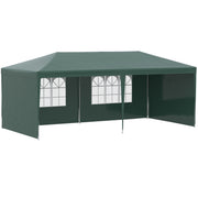 Tenda para Festas Verde 585x295x255 cm com 4 Paredes Laterais e 2 Janelas