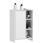 Armário Casa de Banho com Prateleiras Abertas e Porta Ajustável 53x30x80 cm - Branco