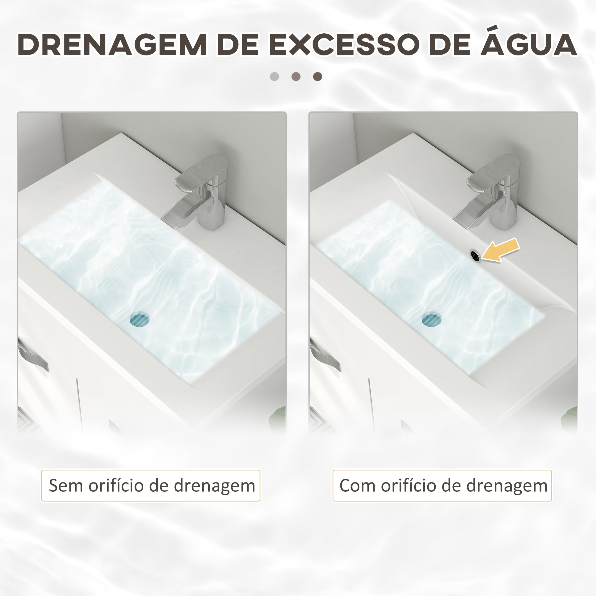 Conjunto de Móveis para Casa de Banho de Parede 3 Peças Branco 30x30x131,5 cm