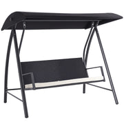 Baloiço de Jardim Vime PE Preto 198x124x179cm
