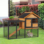 Gaiola Exterior para Pequenos Animais 2 Níveis 122x63x92 cm - Light Yellow