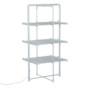 Varal Elétrico Dobrável 3 Níveis 30 Barras Alumínio Quente Prata 73x67x144cm
