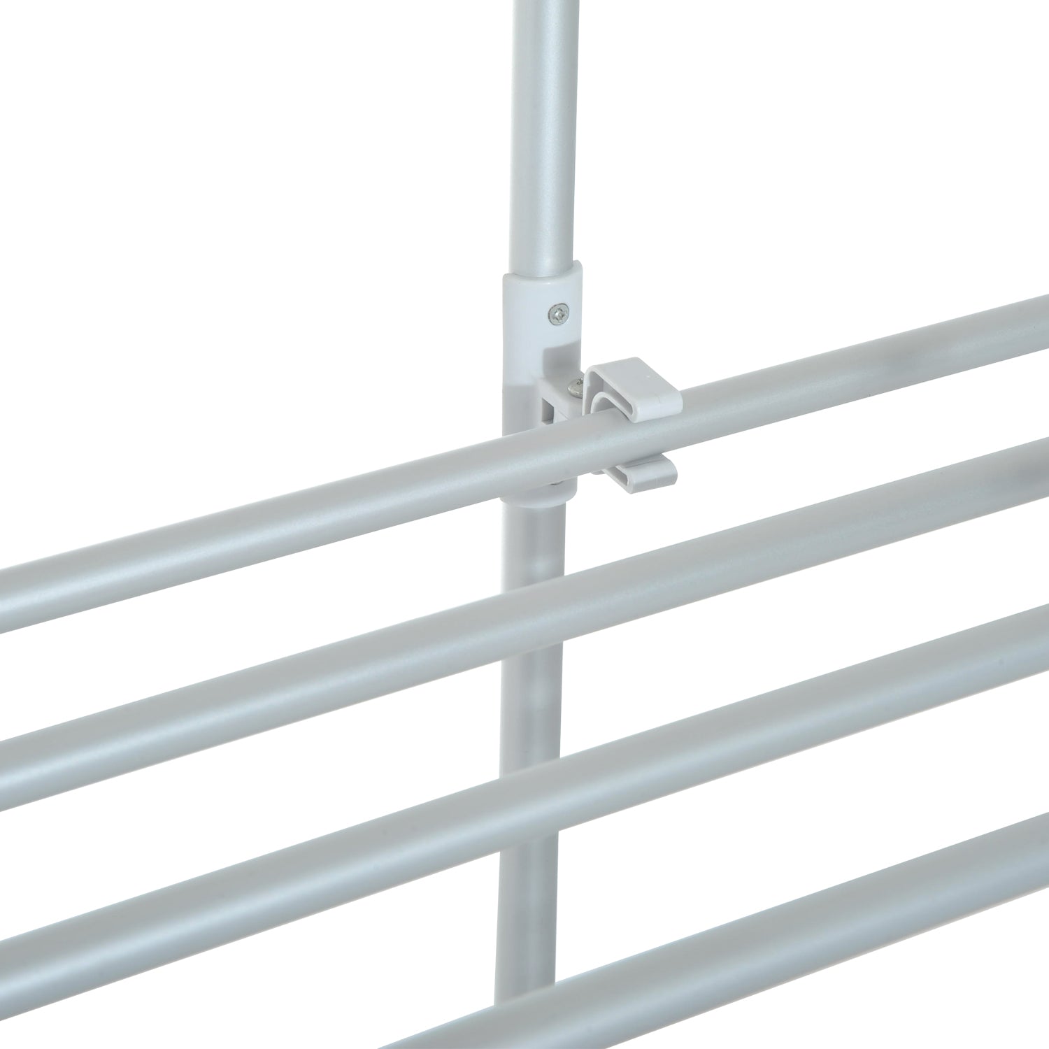 Varal Elétrico Dobrável 3 Níveis 30 Barras Alumínio Quente Prata 73x67x144cm