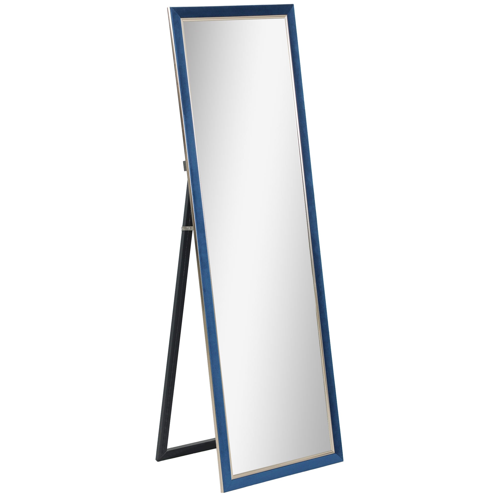 Espelho de Pé 50x150 cm Azul em Veludo