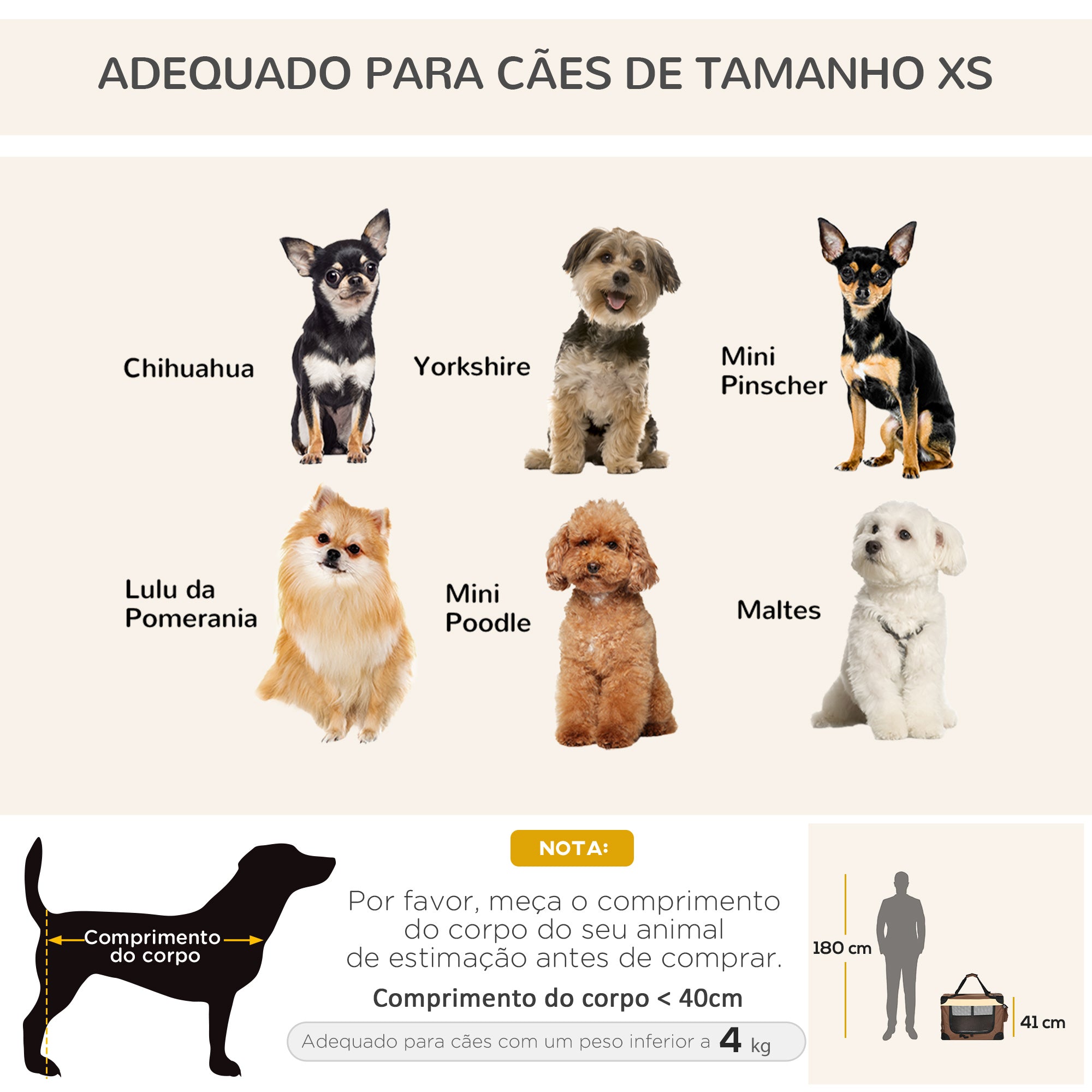 Transportadora para Animais de Estimação 60x41x41cm - Marrom