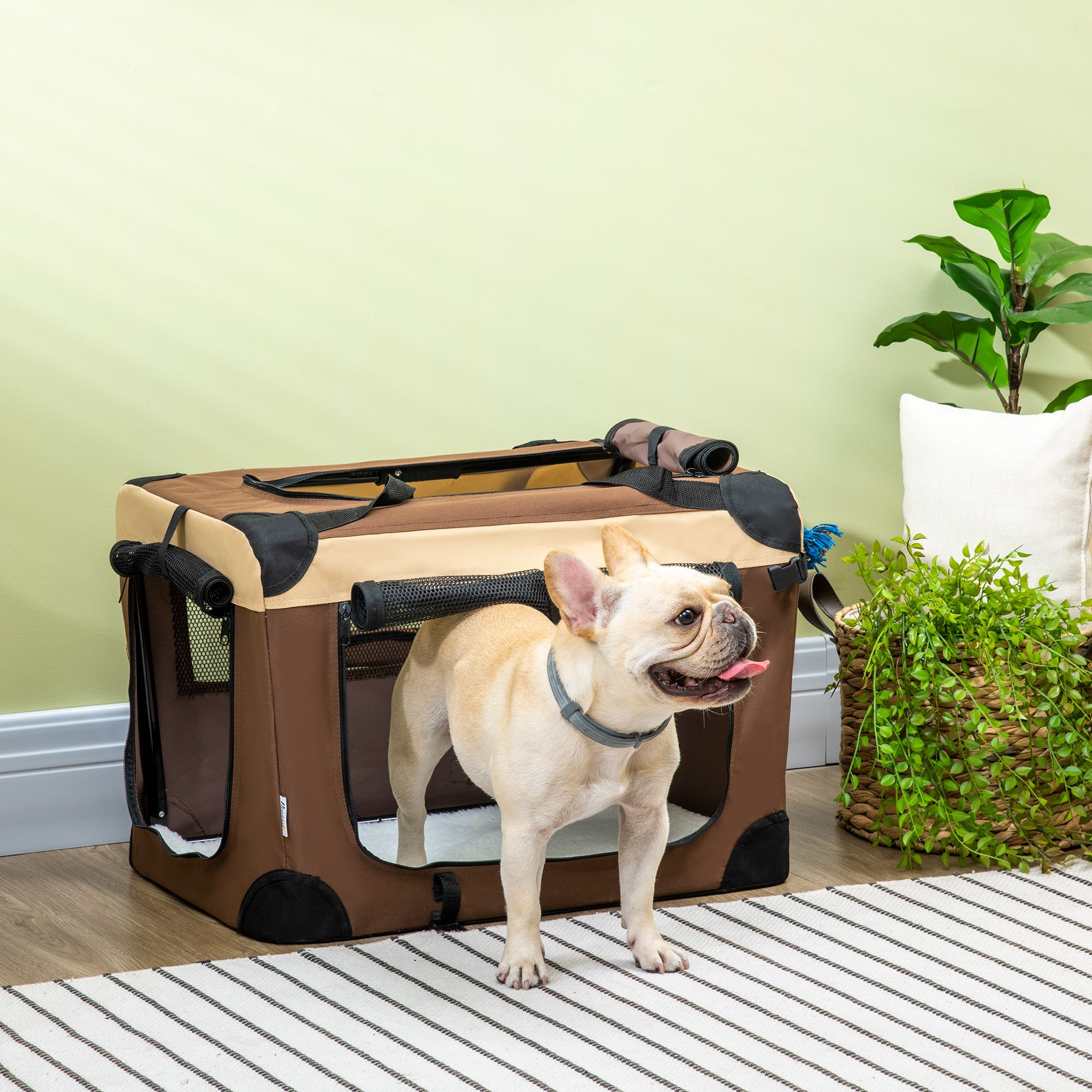 Transportadora para Animais de Estimação 60x41x41cm - Marrom