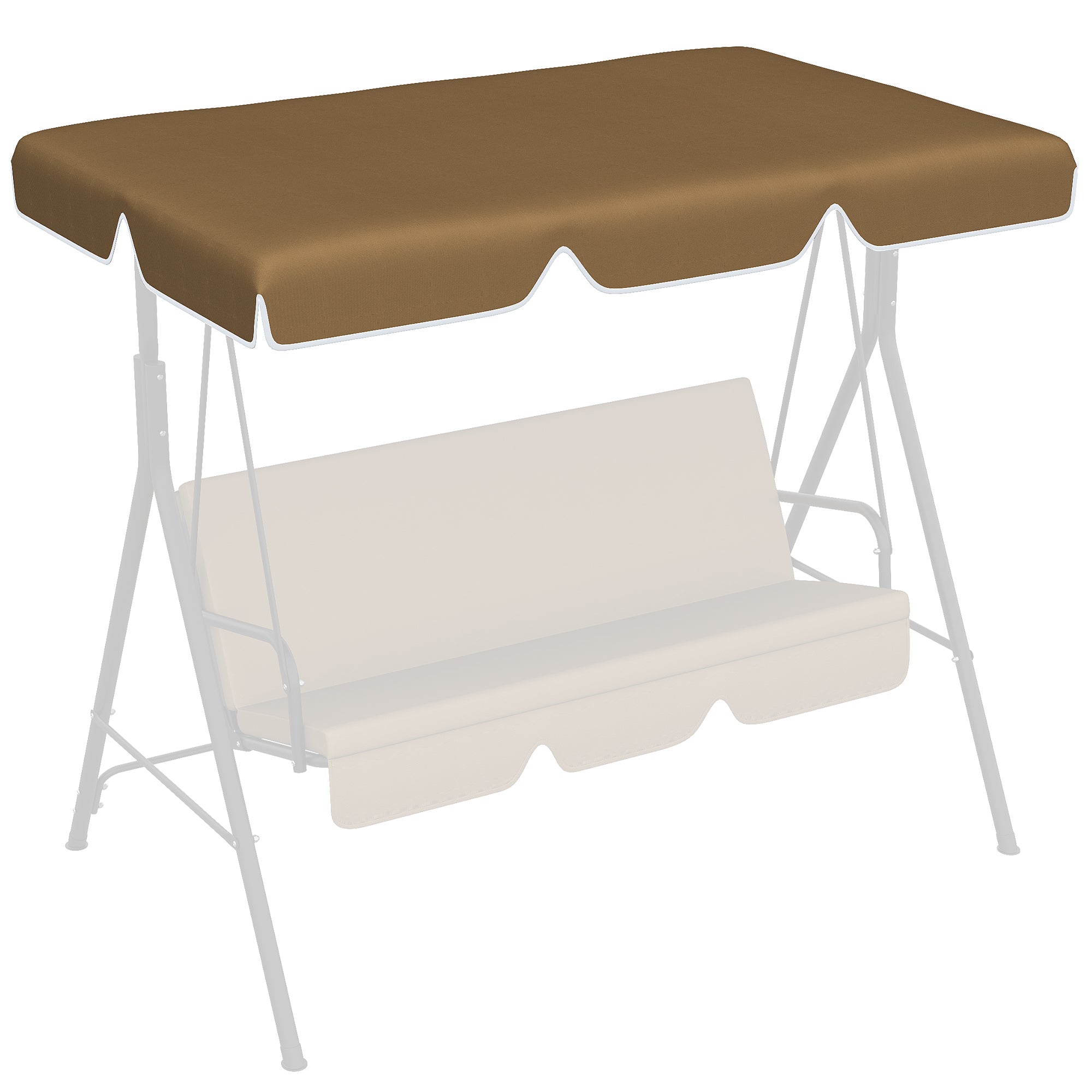 Toldo de Substituição Marrom Escuro 192x144 cm - Proteção UV50+