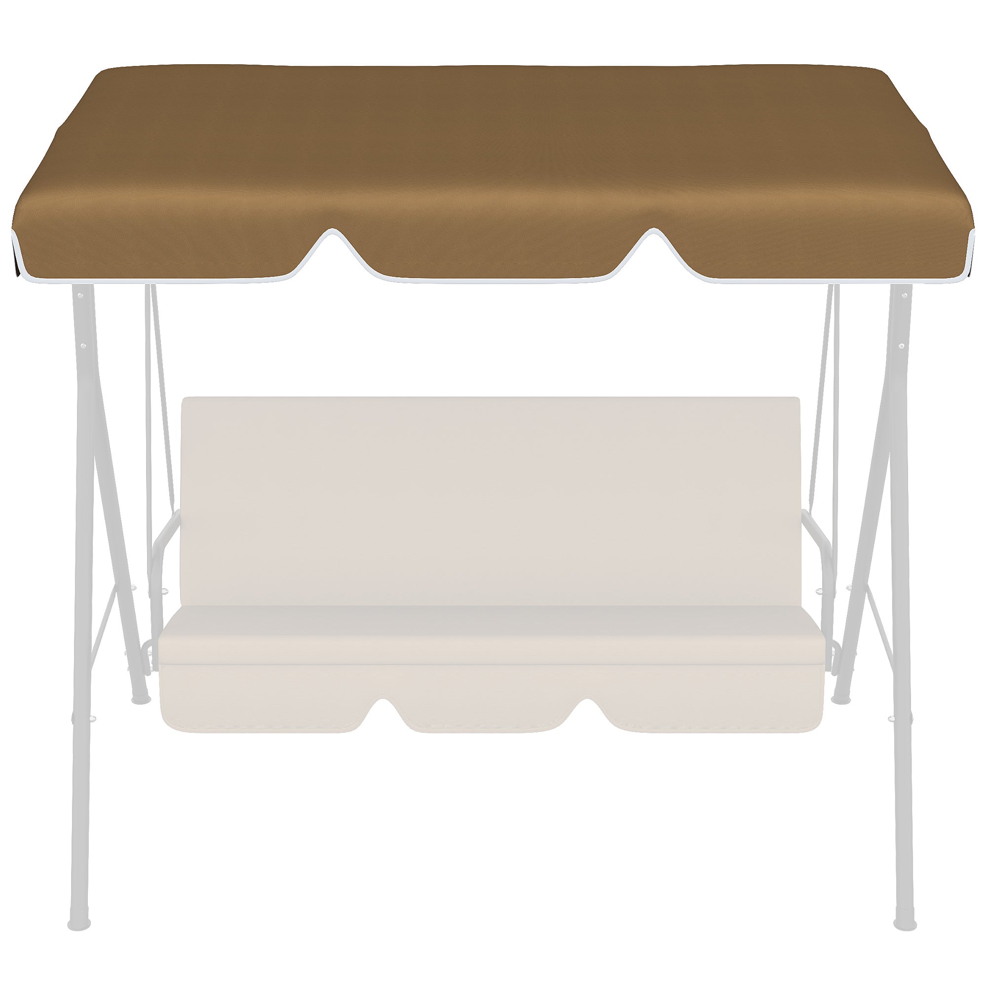 Toldo de Substituição Marrom Escuro 192x144 cm - Proteção UV50+