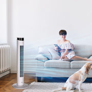 Ventoinha de Coluna Branca Ø31,5x93 cm - Refresque-se com Estilo!