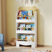 Estante Infantil de 3 Níveis 55x15x110 cm Madeira e Branco