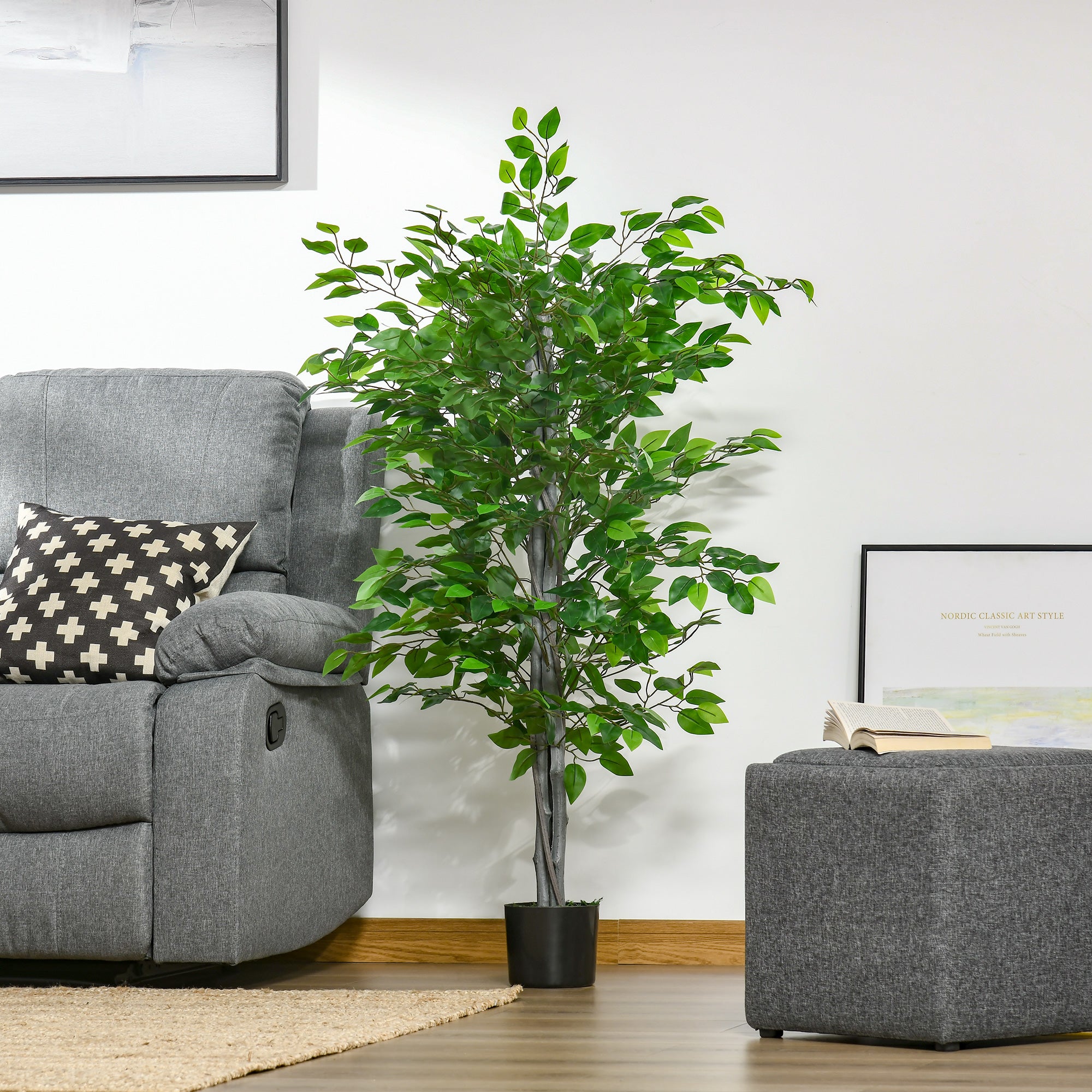Planta Artificial Ficus – 135 cm – Verde – Plástico
