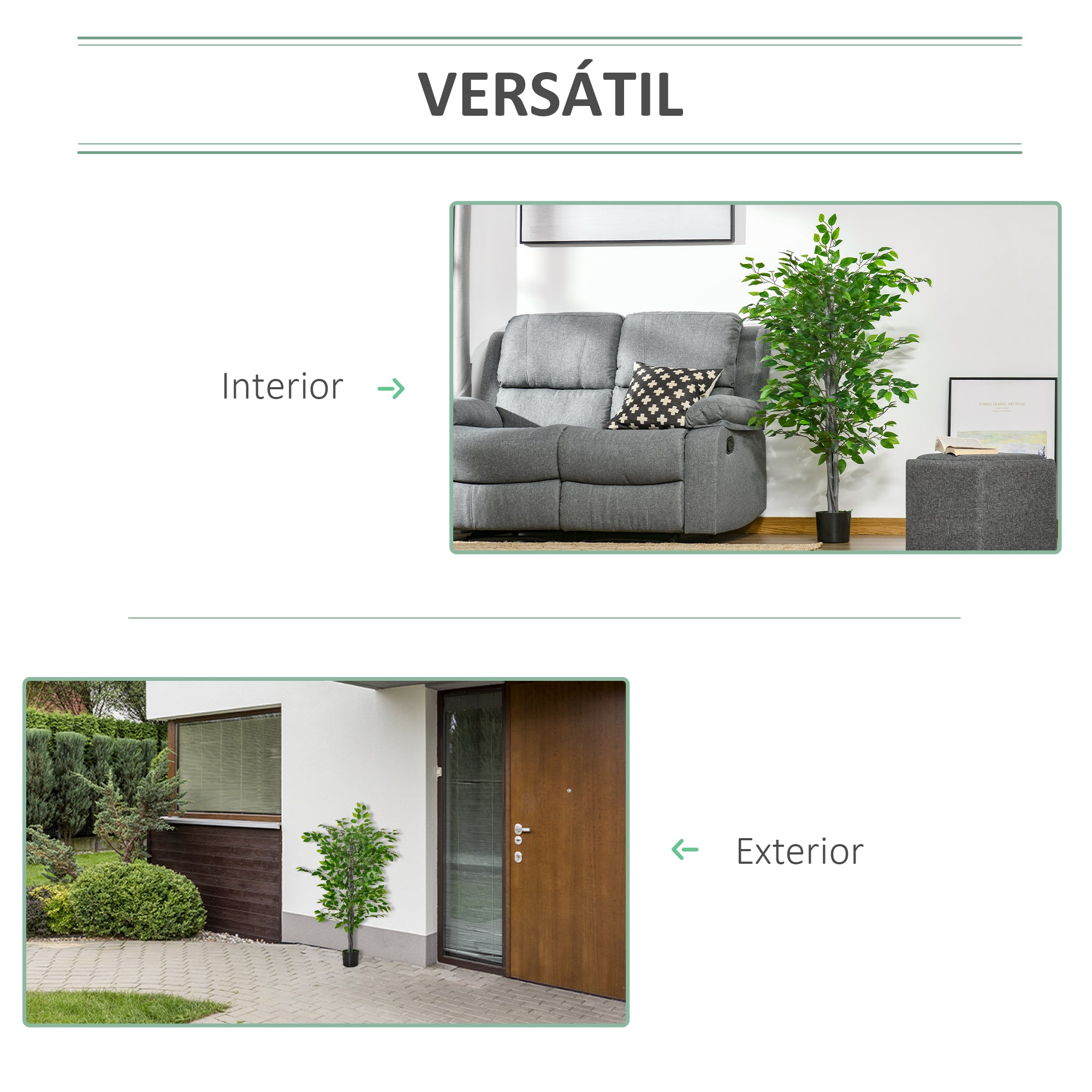 Planta Artificial Ficus – 135 cm – Verde – Plástico