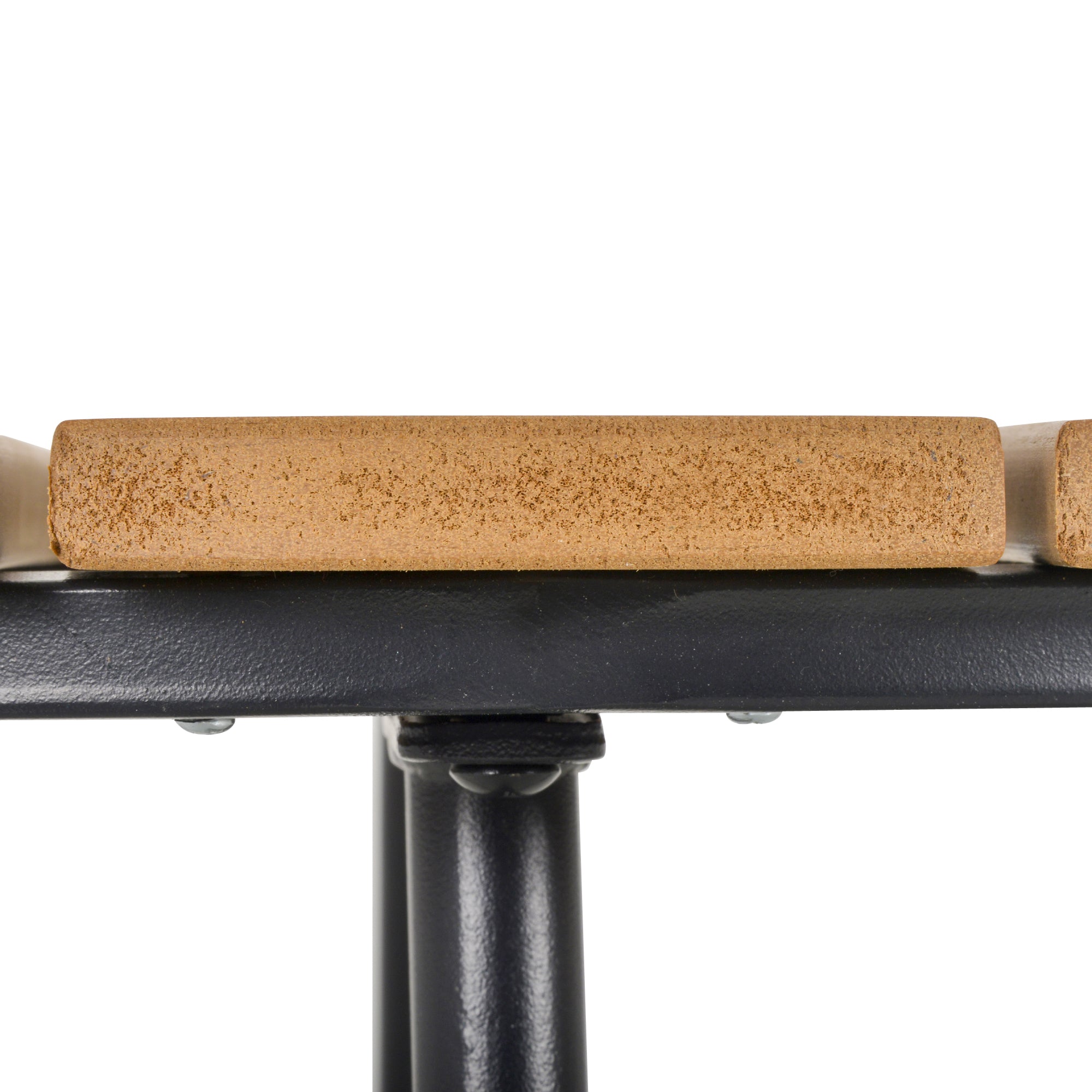 Mesa Auxiliar Redonda para Jardim - Madeira e Preto - Ø49x48 cm