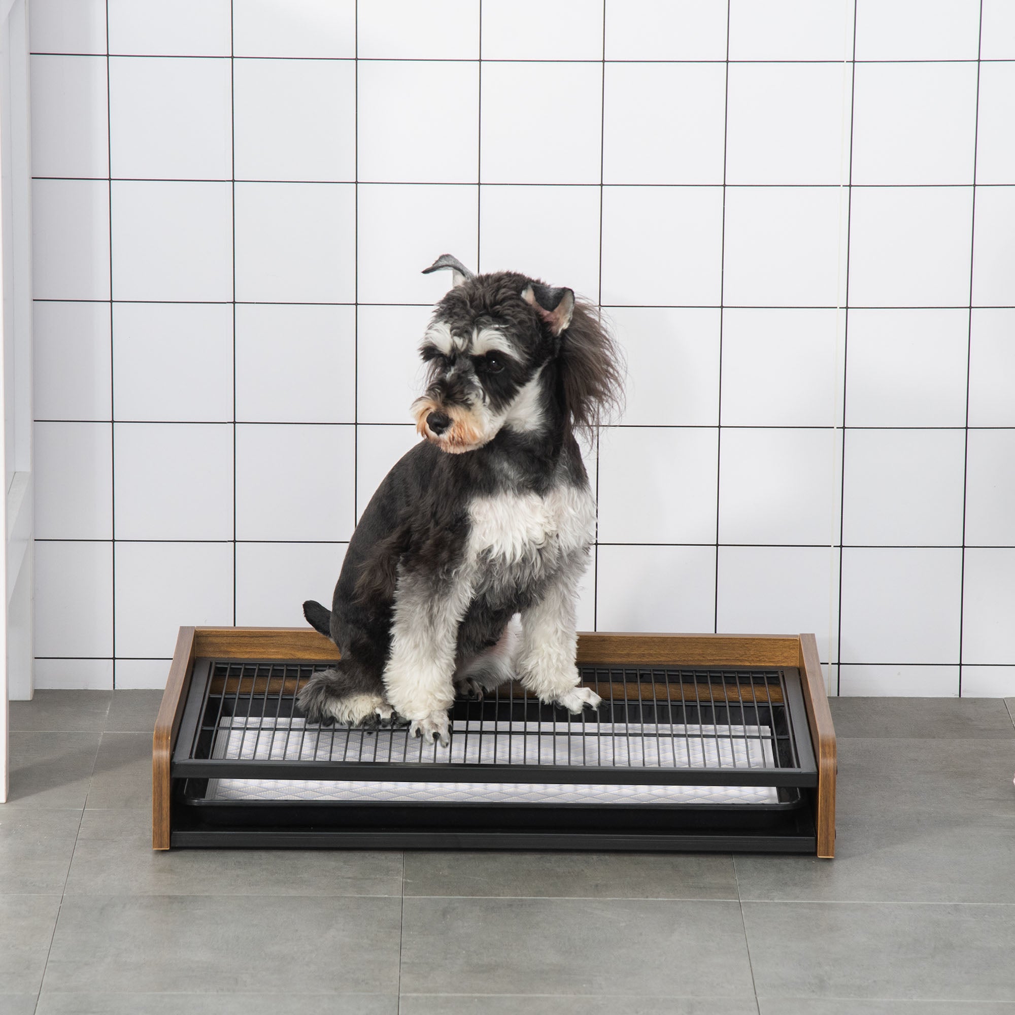 Sanita para Cães Médios e Pequenos 62x45,5x11cm Marrom Escuro e Preto