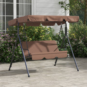 Baloiço de Jardim 3 Lugares Marrom 172x110x153 cm