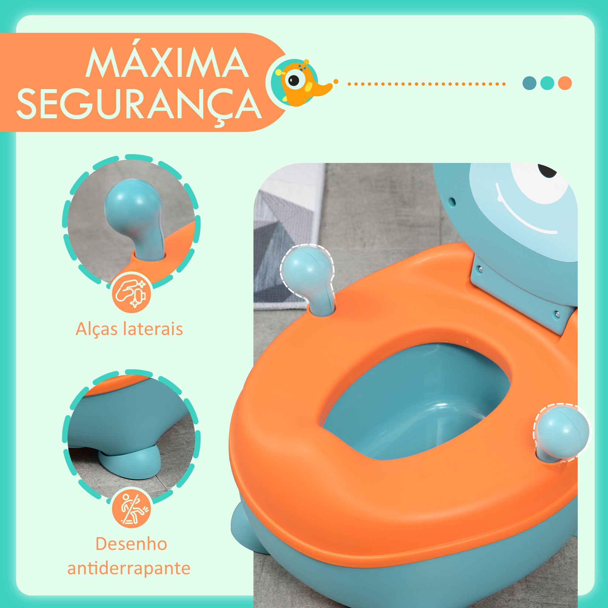 Bacio para Bebé de 6-36 Meses em Forma de Alienígena Azul 35,6x35,7x22,2 cm